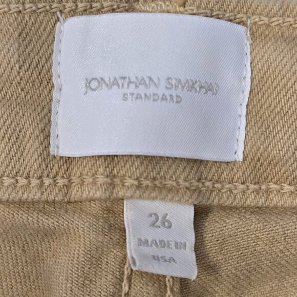 Jonathan Simkhai River Jeans Womens 26 Camet Beige High Rise Straight Crop Luxe - Picture 10 of 14